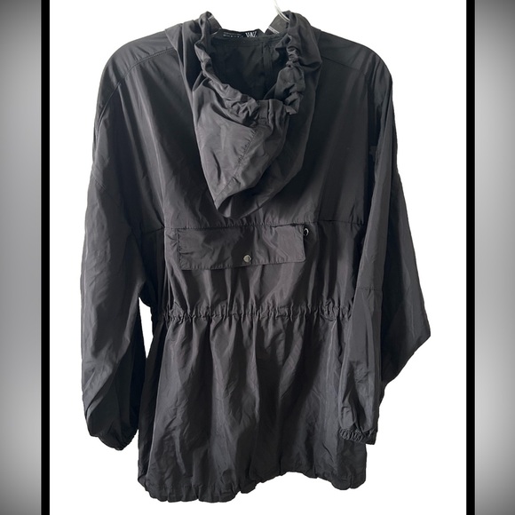 Zara Pocketable Windbreaker Hooded Jacket , Size M, Black - Picture 2 of 7